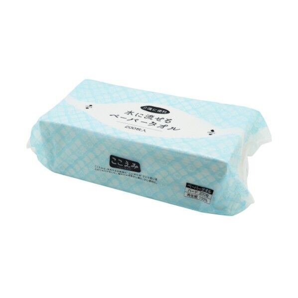 ここえみ 水に流せるペーパータオル L200ハード 200枚