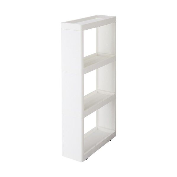 サイドオープンワゴン 4段 ホワイト 17×45×90.5cm SW-4 1個