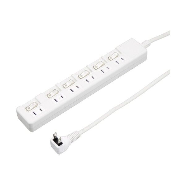 6個口 節電タップ 0.3m ホワイト H8S6603WH 1個