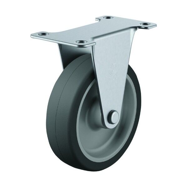 SUS-ER型キャスター 固定車プレート式 径65mm エラストマー車輪