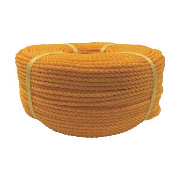 ロープ PEロープ巻物 6φ×200m イエロー