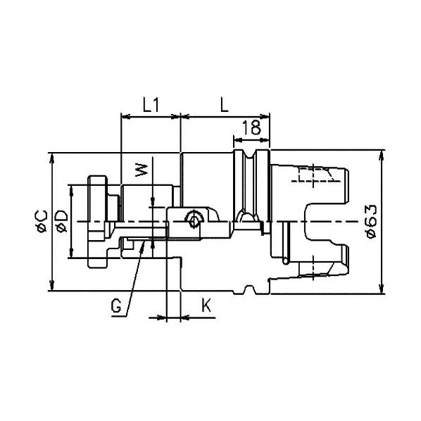 KM63XMZ-FMA/FMC/フェイスミルアーバー KM63XMZ-FMC22-45Y-D 1点