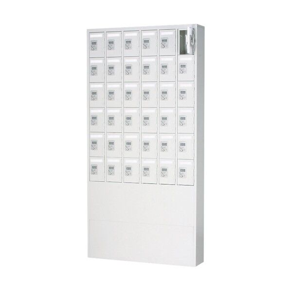 小物保管庫36人用(ダイヤル式) ホワイト YBKK-36D 1台