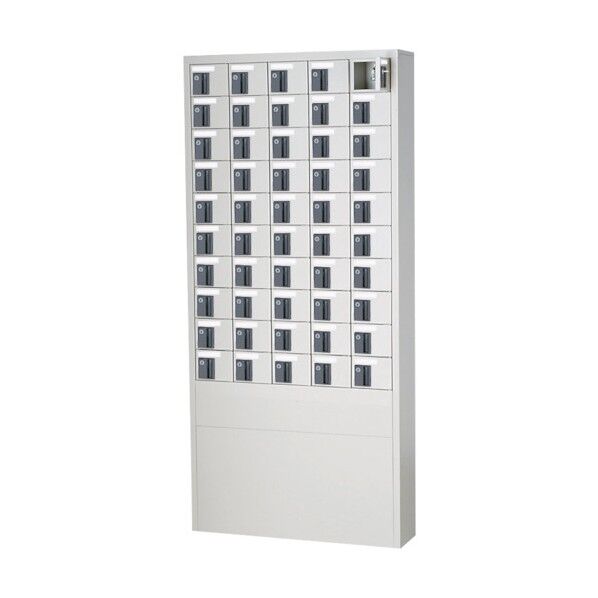 小物保管庫50人用(シリンダー錠式) ホワイト YBKK-50M 1台