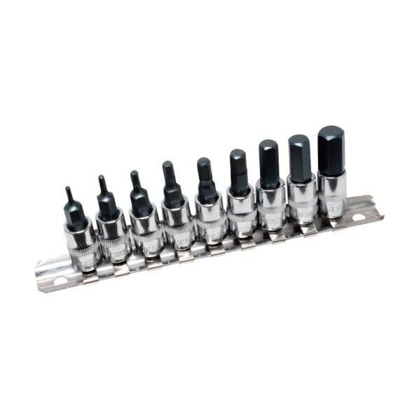 ワールドツール 1/4DR ヘックスビットソケット セット(9個組) 02-27238 1点