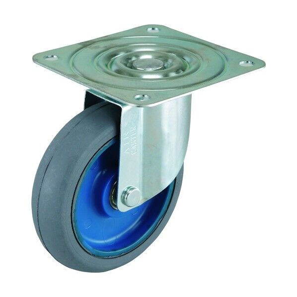 エアーキャスター(自在車) 100mm ゴム車