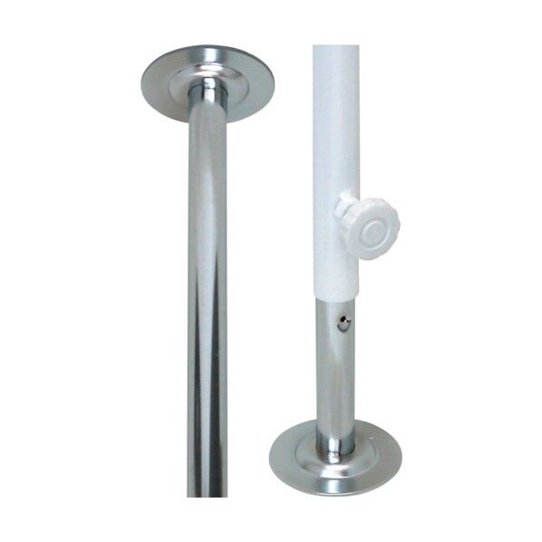 伸縮ポール 白 1350-2050mm EMP049 1個