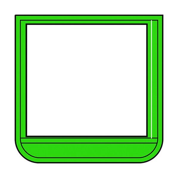 ポケット胸章 ワニ口タイプ 緑 368-141 1点