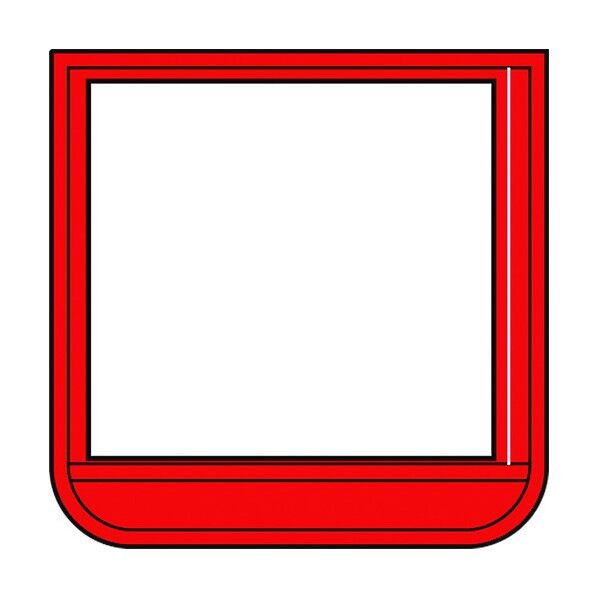 ポケット胸章 ワニ口タイプ 赤 368-151 1点