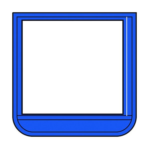 ポケット胸章 ワニ口タイプ 青 368-161 1点