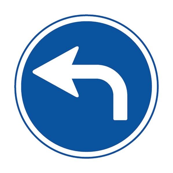 道路用標識 指定方向外進行禁止(左矢印) 395-301L 1点