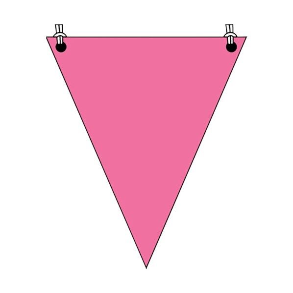 三角旗 蛍光ピンク無地