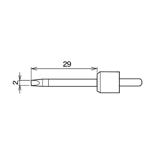 電池式コードレスはんだこて 交換用こて先(マイナスドライバー型) MSD-20HRT-D 1個
