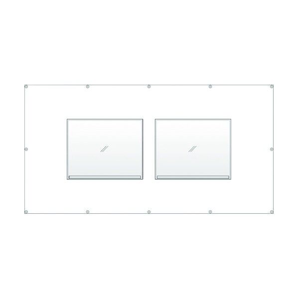 フェンスポケット400×500標識2枚用 383-751 1点