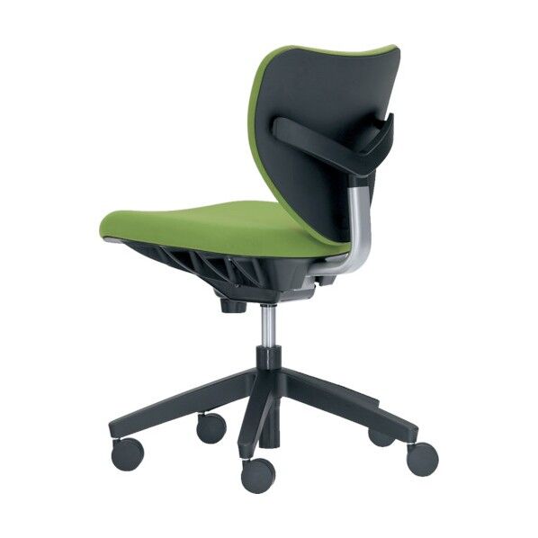 「エポチェア」ローバック肘なし布グリーン 53401016 1