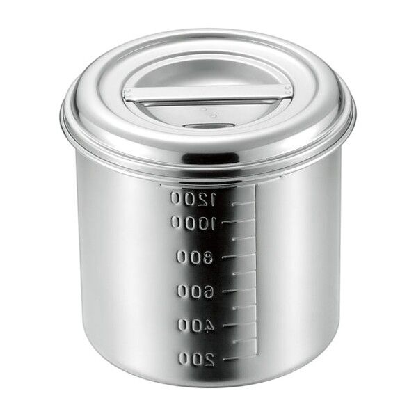 AG 18-8深型キッチンポット(目盛付) 10cm(0.7L) 11010-1 1個