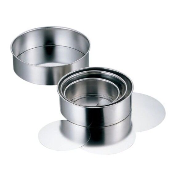 18-8 総絞り レアケーキ型 底取 12cm 5732100 61-6673-55 1点