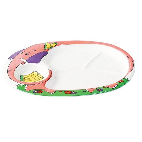 メラミンオ子様ランチ皿       ゾウ RLV33 1個