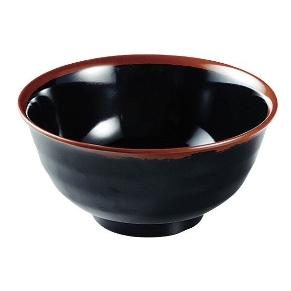 メラミン「長次郎窯」 羽反り丼(大)