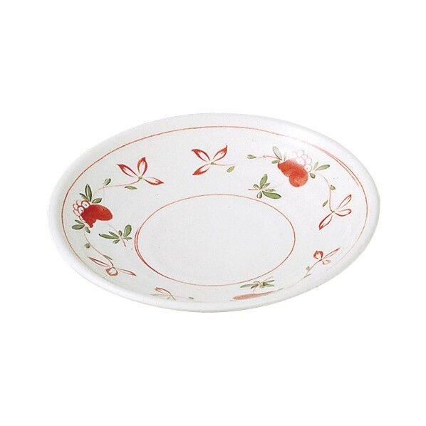 メラミン「赤絵」 丸皿 (小) RML83014 1個