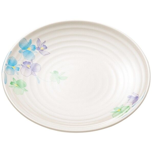 メラミン「すみれ」丸皿 VO-12 大 RML46012 1個