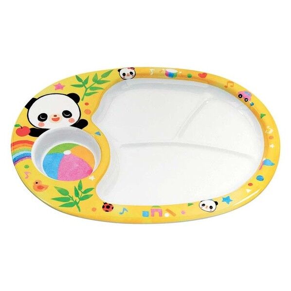 メラミンお子様ランチ皿 赤ちゃんパンダ RLVL801 1個