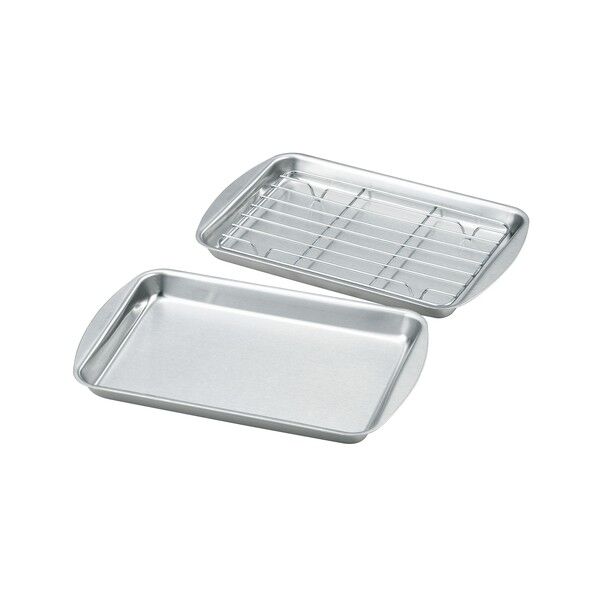 クッキンクﾞトレー 2枚セット(アミ1枚付)