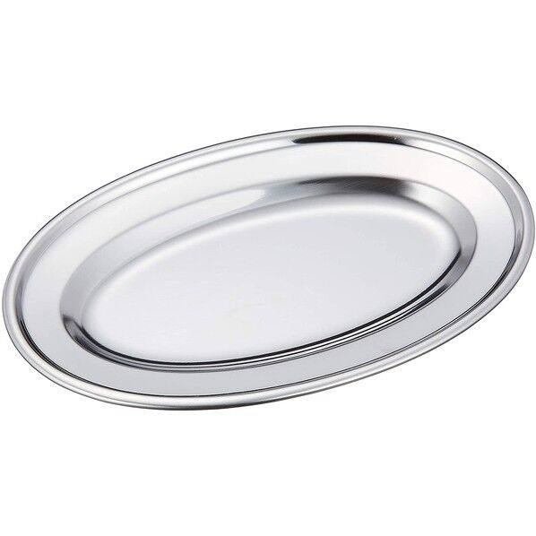 AG 18-0巻渕小判皿 8インチ NKB46008 1個