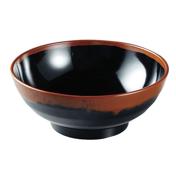 メラミン「長次郎窯」 そば丼(特大)