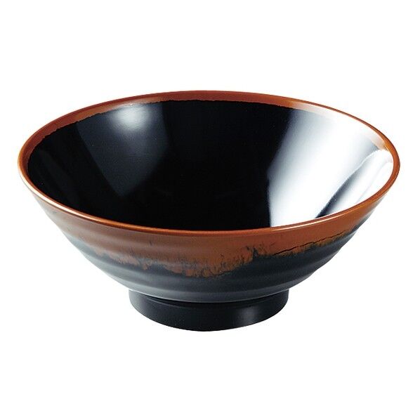 メラミン「長次郎窯」 そば丼(大)