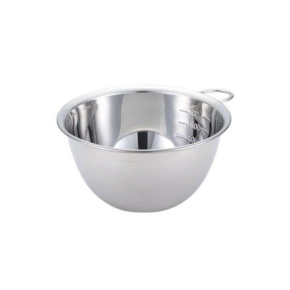 F18-8 深型ボール 口/目盛/リング付 15cm 1点