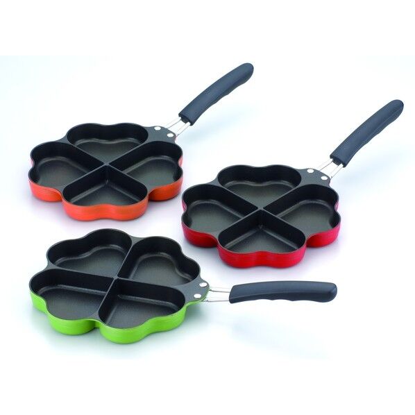 IH対応 しあわせを呼ぶ 四葉のフライパン オレンジ KS-2814 1個