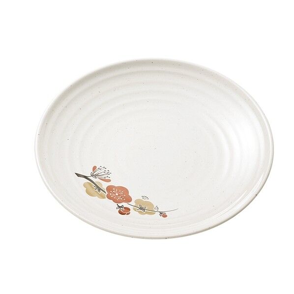 メラミン「元禄梅」 丸皿 (大) RML58012 1個
