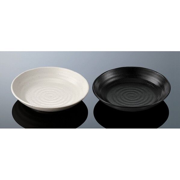 23cm丸深皿 黒 D 258-B 1個