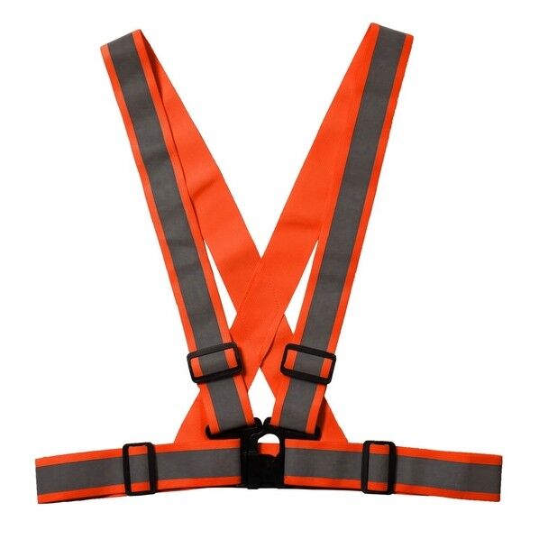 反射ベスト 蛍光 軽量 メッシュ リフレクションセフティベスト FT-OS-50 オレンジ 1着