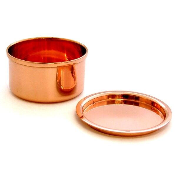 純銅製入れ歯ポット るんるん 収納袋つき