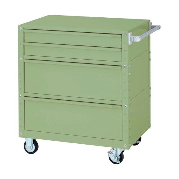 スペシャルワゴン 移動式 キャビネット浅型2段×1個、超深型1段×2個グリーン W7CU-SD2-G 1点