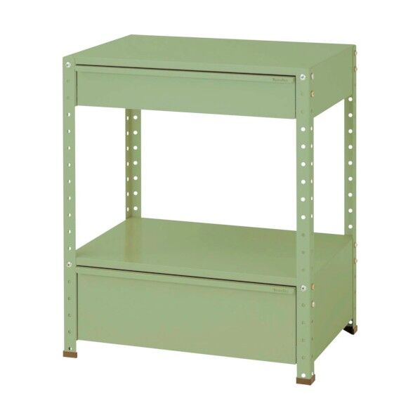 スペシャルワゴン 固定式 キャビネット深型1段×1個、超深型1段×1個グリーン W7-MBD-G 1点