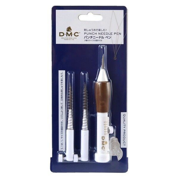DMC パンチニードルペンセット ループ調節目盛付き 長さ210×幅100×高さ30mm ホワイト DMC-JPTU2020 1点