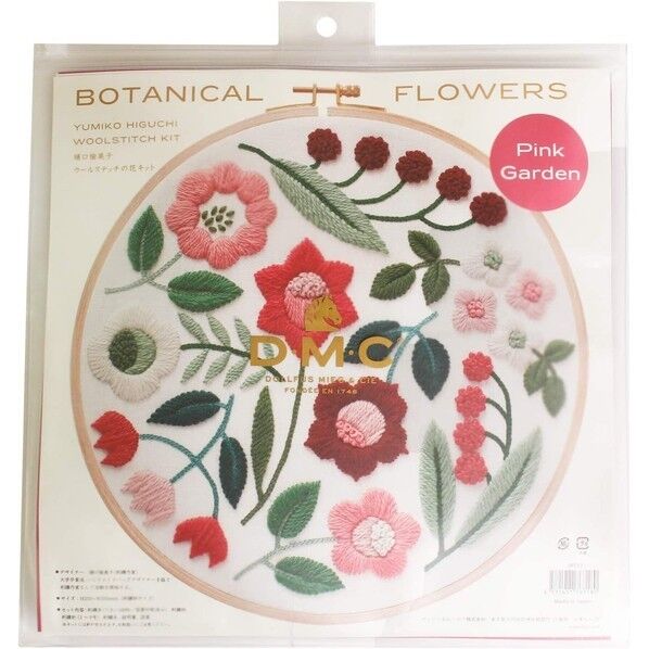 DMC YUMIKO HIGUTI コラボ ウールステッチの花キット ピンクの園 1セット