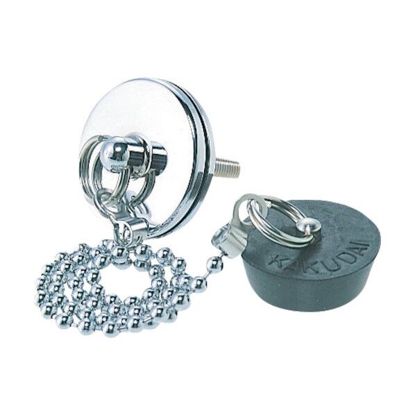 洗面器ホールキャップつきゴム栓 491-020 1ヶ