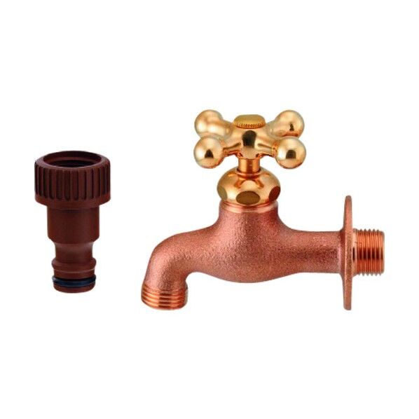 ガーデン用横水栓//レトロ 701-028-13