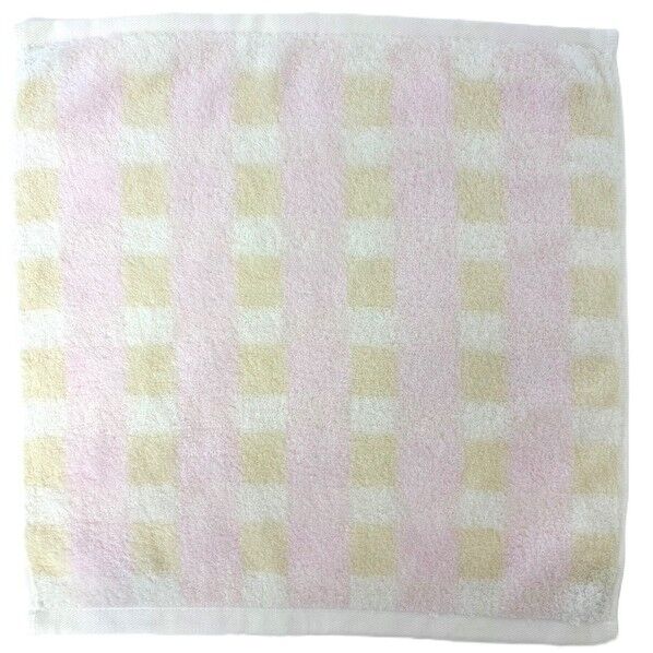 ウォッシュタオル めちゃふわチェック 約34×35cm ピンク WP426702 1個