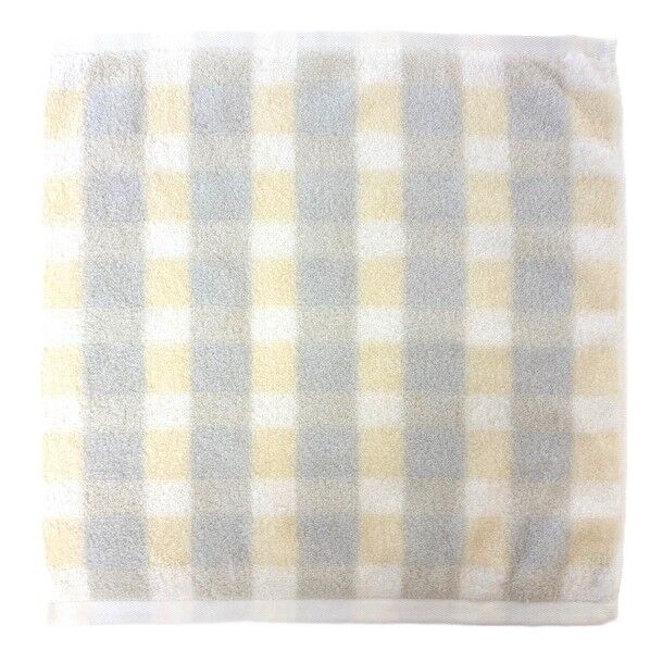  ウォッシュタオル めちゃふわチェック 約34×35cm グレー WP426729 1個