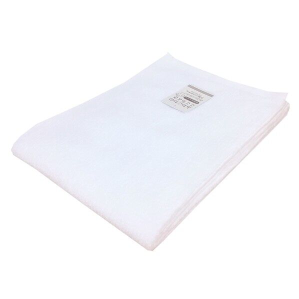 大判バスタオル あぜ織り リブカラー 約70×140cm ホワイト LN601410 1個