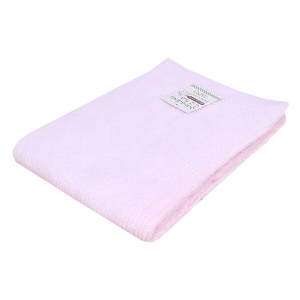 バスタオル あぜ織り リブカラー 約60×120cm ピンク BN601402 1個