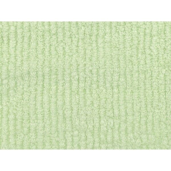  フェイスタオル2枚組 あぜ織り リブカラー 約34×80cm グリーン FN601404 1個