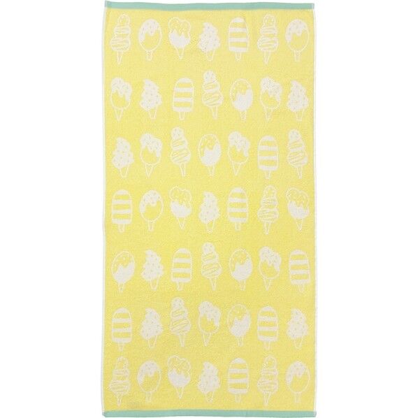  バスタオル モアシリーズ 約60×120cm アイスピンクイエロー BO474603 1個