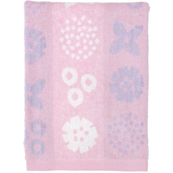  バスタオル モアシリーズ 約60×120cm フラワーピンク BO474702 1個