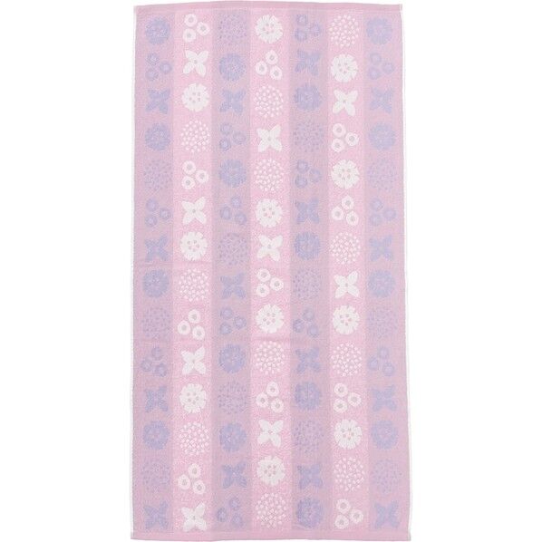  バスタオル モアシリーズ 約60×120cm フラワーピンク BO474702 1個